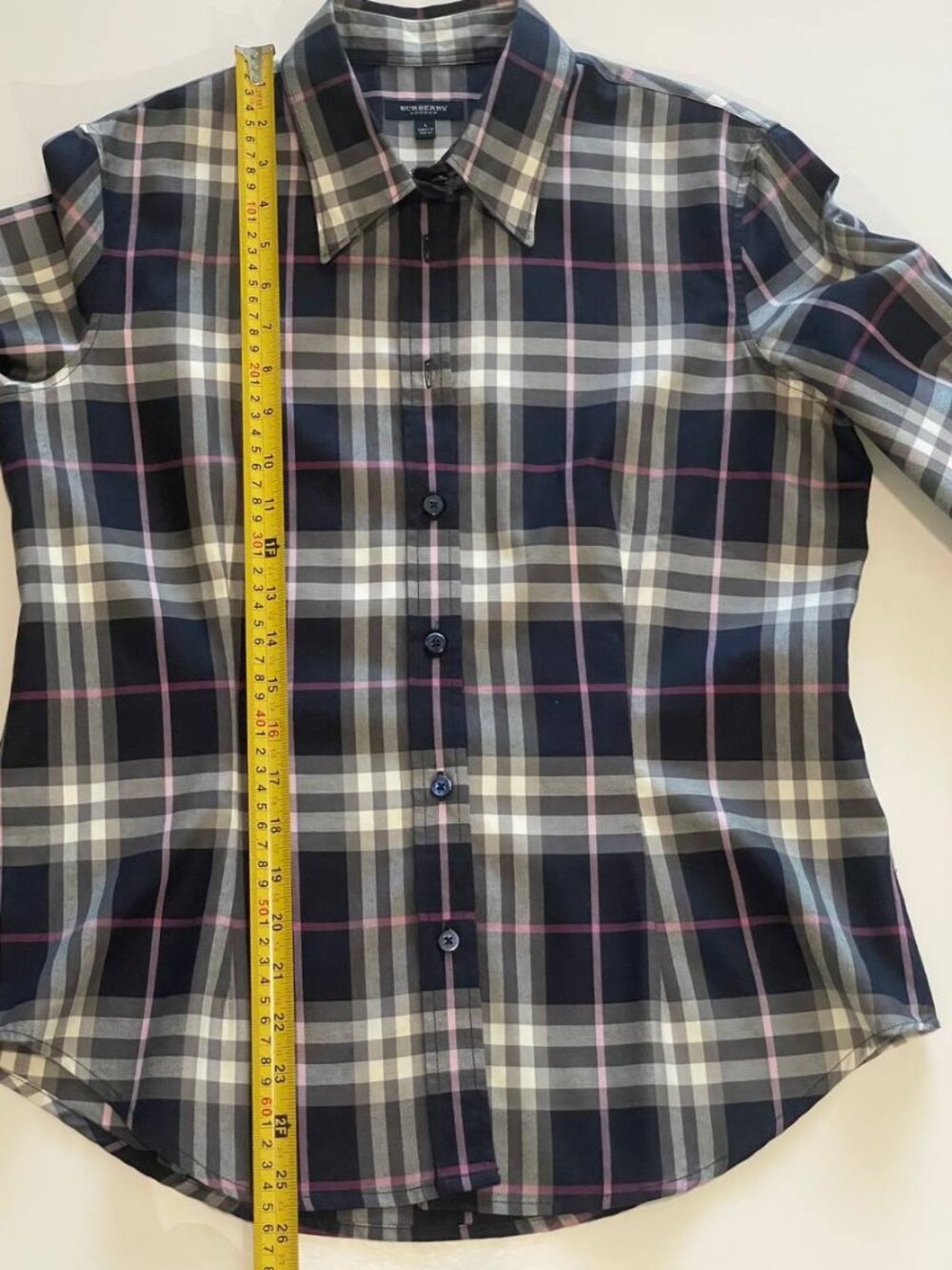 Burberry Womens Plaid Shirt Nova Check Cotton L Fits M EUC - Picture 7 of 11